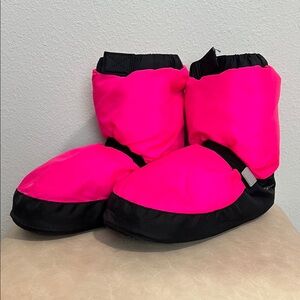 Bloch Kids Pink and Black Cozy Slipper Boots